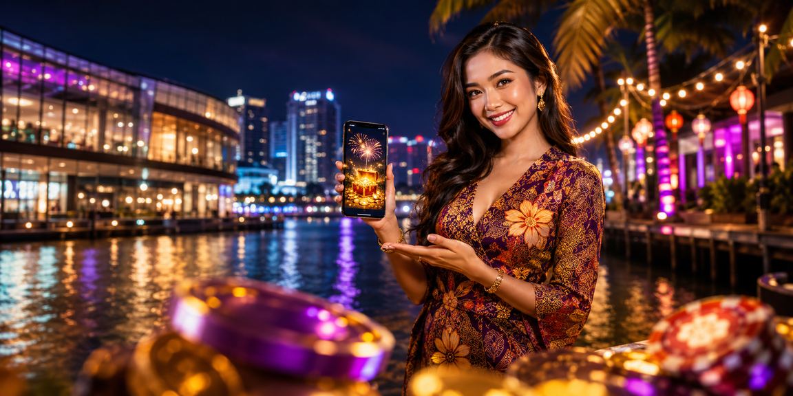 Paparan permainan kasino mudah alih di Langkawi dengan corak batik
