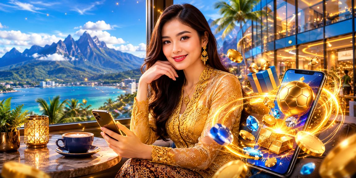 Proses deposit akaun kasino dalam talian dengan pakaian kebaya tradisional Sabah Malaysia